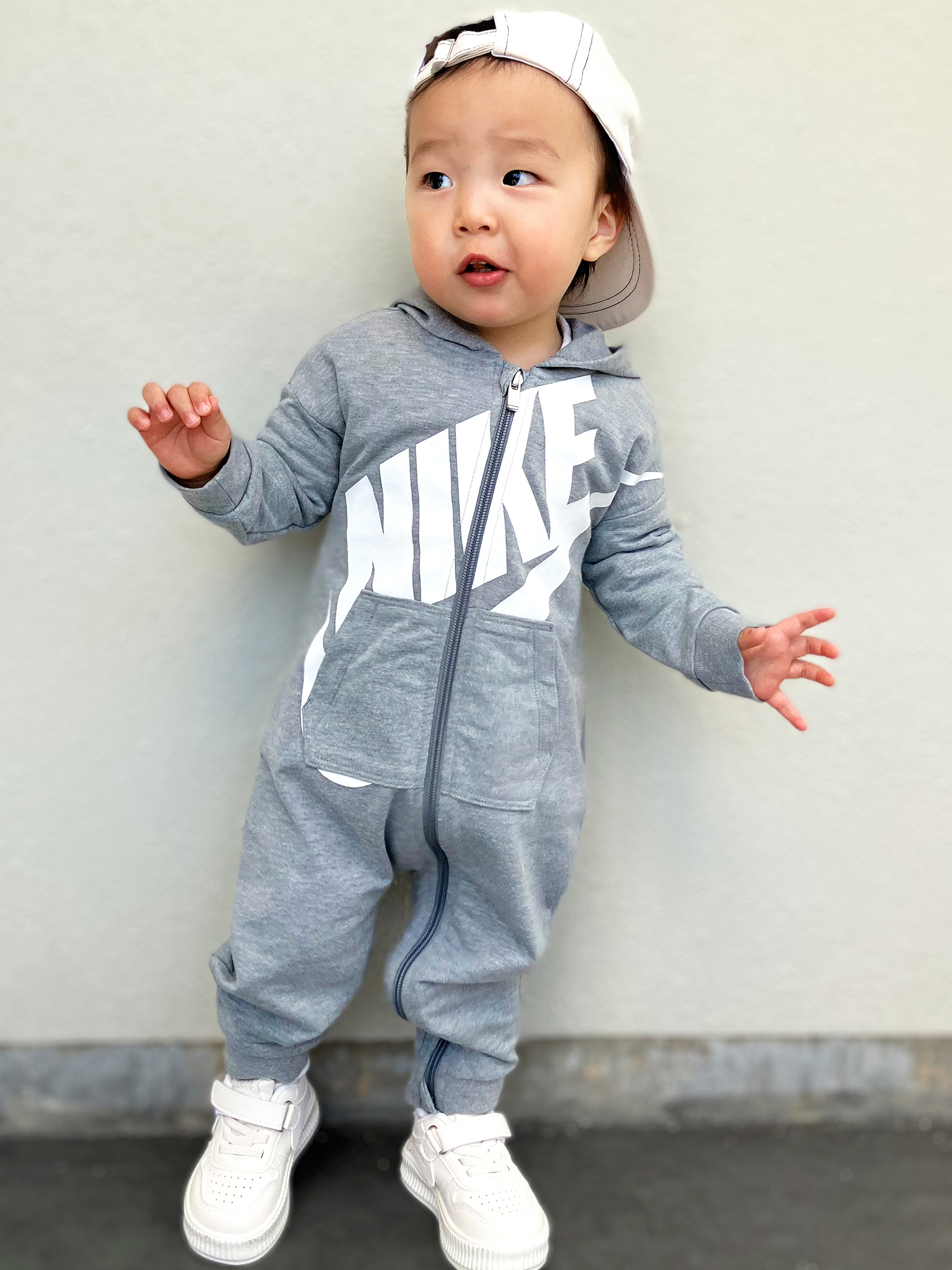 Nike（ナイキ）｜ベビー(74-92cm) ロンパース NIKE(ナイキ) BABY FRENCH TERRY COVERALL  アイテム詳細｜ROOKIE