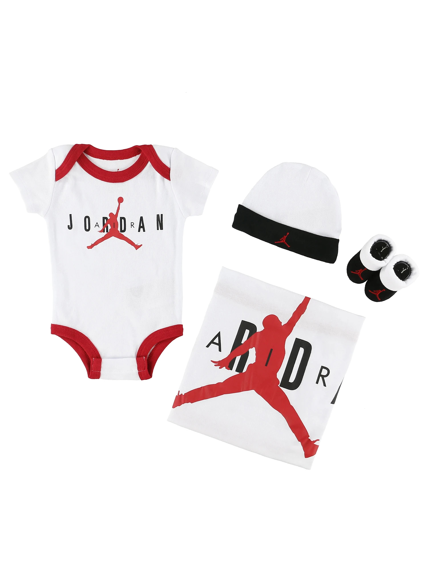 ベビー(0-6M) セット商品 JORDAN(ジョーダン) JDN HAT/BLKT/B-SUIT/BOOTIE SET