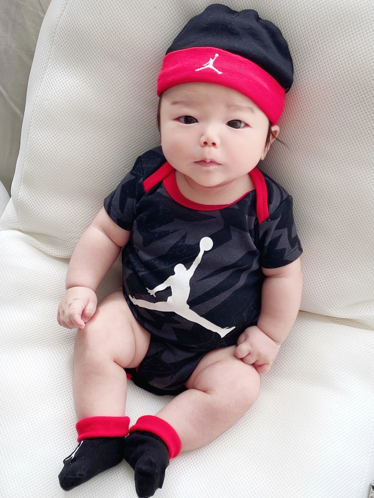 ベビー(0-6M) セット商品 JORDAN(ジョーダン) HAT/BODYSUIT/BOOTIE SET 3PC