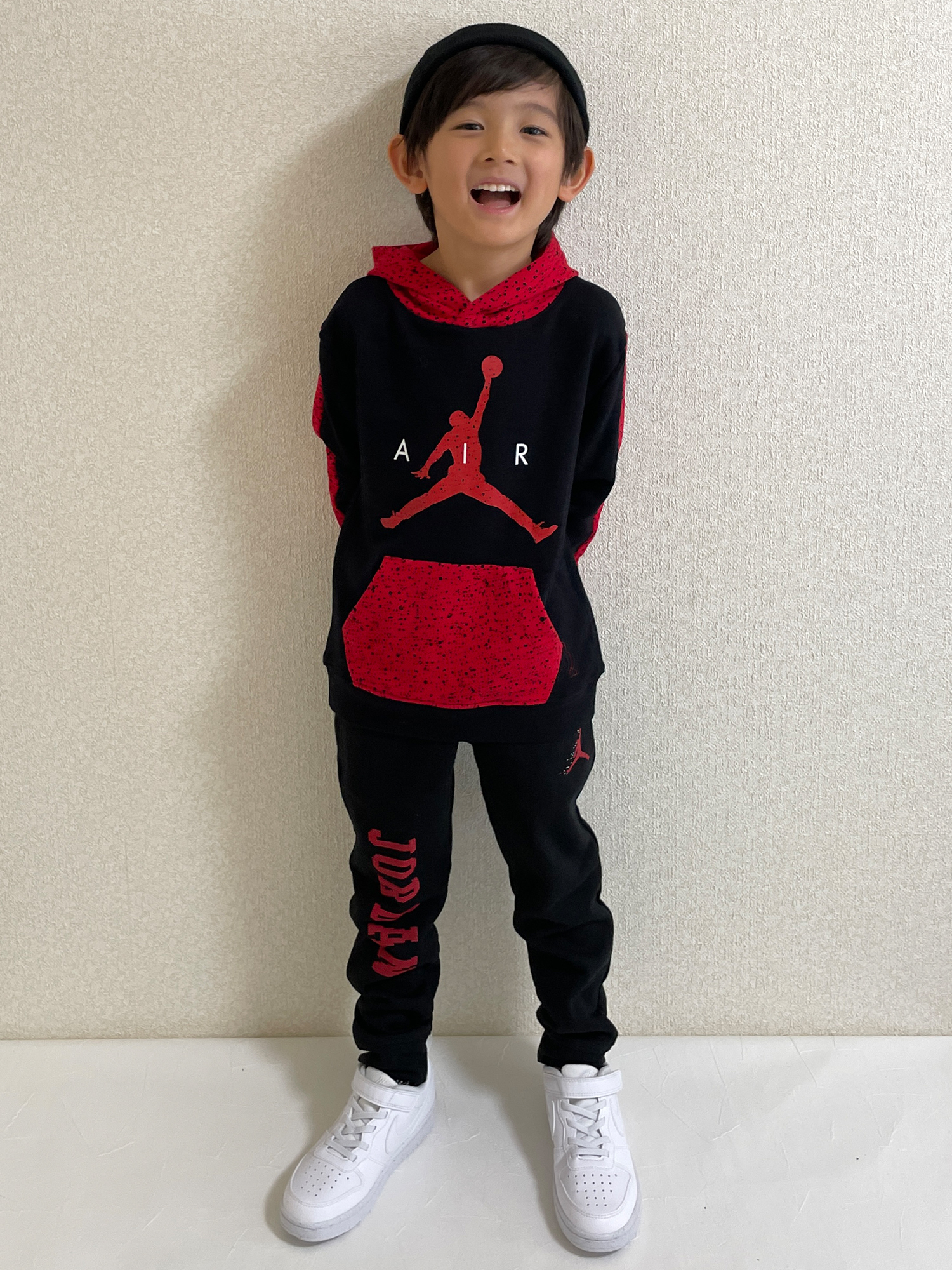 キッズ(96-122cm) トレーナー JORDAN(ジョーダン) AIR SPECKLE FT PULLOVER HOODIE