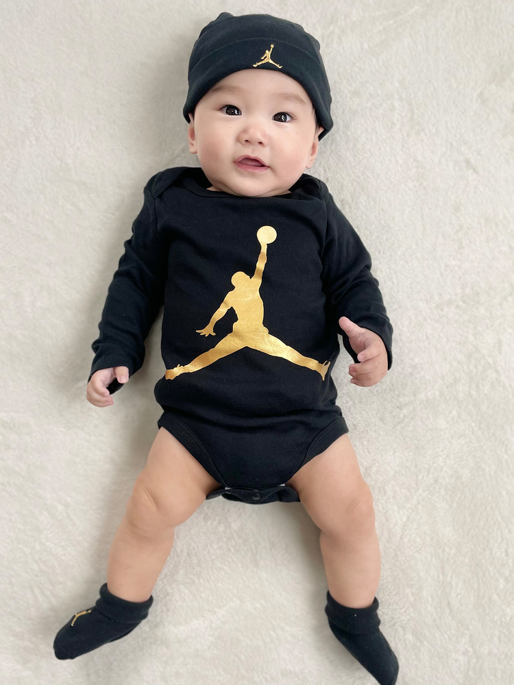 Jordan(ジョーダン) |ベビー(6-12M) セット商品 JORDAN(ジョーダン) L/S JUMPMANHAT/BODYS/B SET 3P