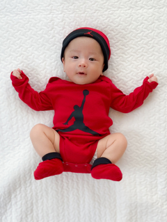 Jordan(ジョーダン) |ベビー(6-12M) セット商品 JORDAN(ジョーダン) L/S JUMPMANHAT/BODYS/B SET 3P