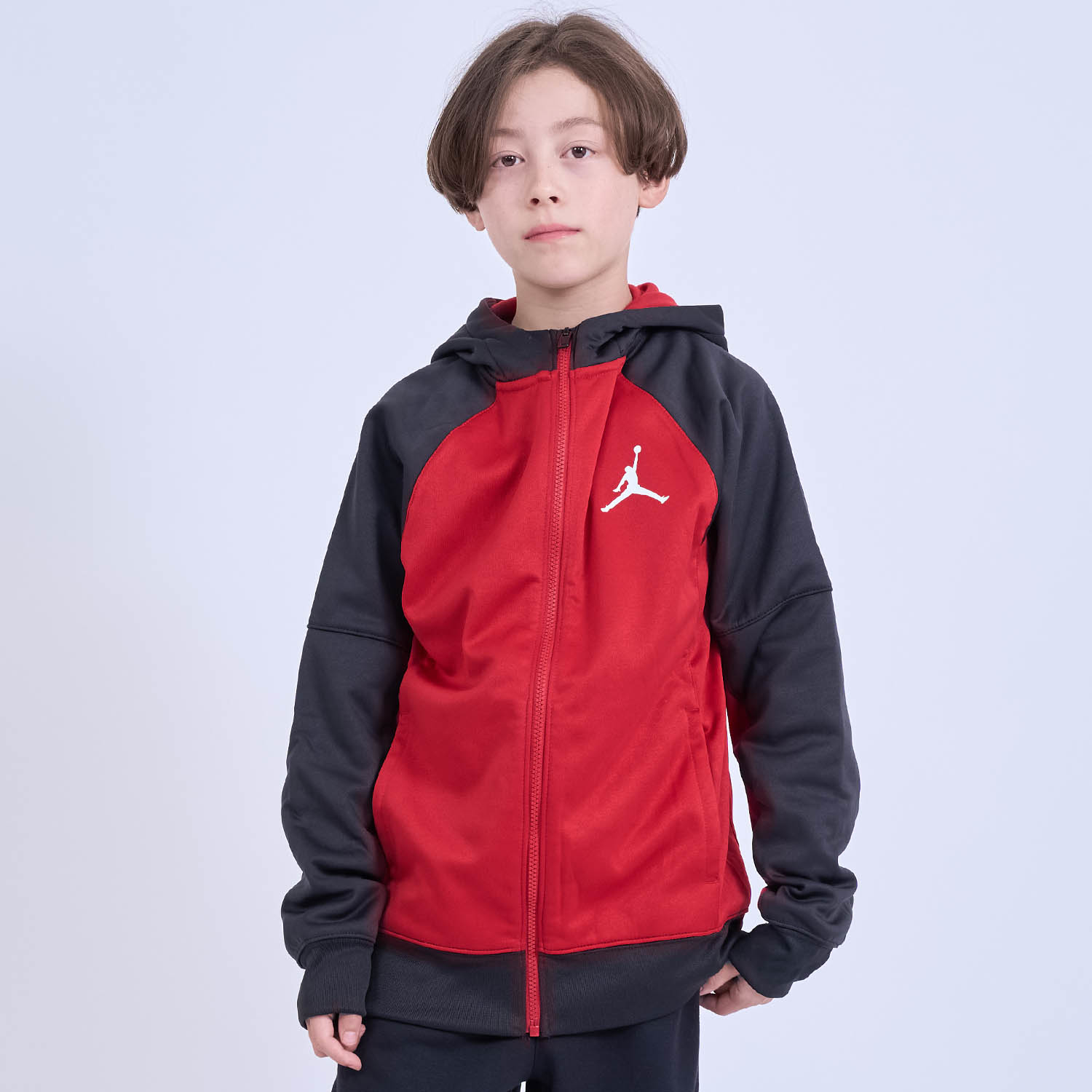 まあ。中※Jordan ジャケット キッズ用 フリース 黒赤 まあ。中※Jordan ジャケット キッズ用 フリース 黒赤 まあ。中